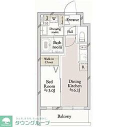 ＪＭＦレジデンス学芸大学 2階1DKの間取り