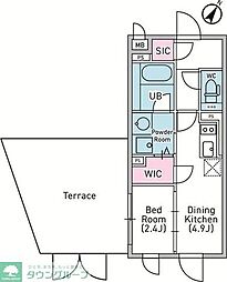 デュオメゾン渋谷松濤 1階1DKの間取り
