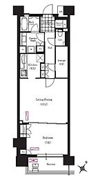 Brillia ist 三軒茶屋ブラッサムテラス 8階1SLDKの間取り