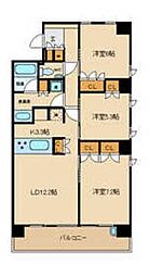 ガーデニエール砧レジデンス 3LDKの間取図画像