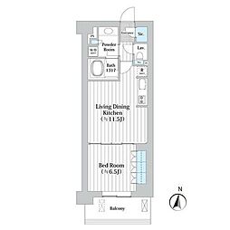 アビティグランデ砧 1LDKの間取図画像