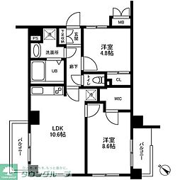 マイキャッスル中目黒2 2LDKの間取図画像
