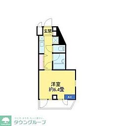 ツインコート幡ケ谷 1Kの間取図画像