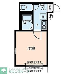 ガーデンスクエア笹塚 1Kの間取図画像
