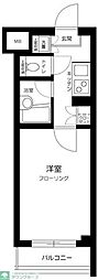 ルーブル中目黒弐番館 1Kの間取図画像