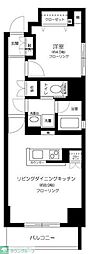 コスモグレイス新宿 1LDKの間取図画像
