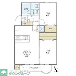 キアラ経堂 2LDKの間取図画像