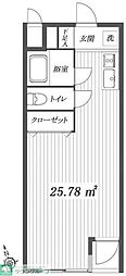 MSエステート ワンルームの間取図画像