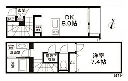 リーガランド参宮橋 1LDKの間取図画像