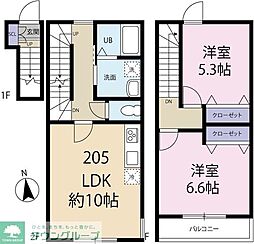 エスパーダ池尻 2LDKの間取図画像