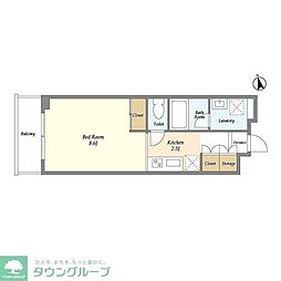 ガーデン富ヶ谷 1Kの間取図画像