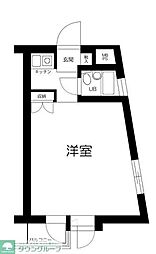 エルム奥沢 ワンルームの間取図画像