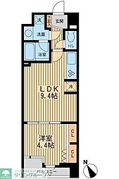 THEPALMSヨヨギウエハラバートテラス 1LDKの間取図画像