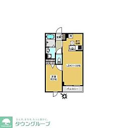 イムーブルドコリーヌ 1LDKの間取図画像