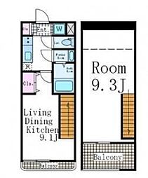 greenterrace 2Kの間取図画像