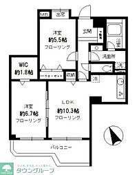 ガーデンフォート目黒 2LDKの間取図画像