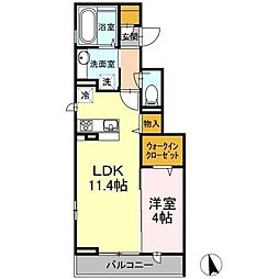 OliveTerrace世田谷 1LDKの間取図画像