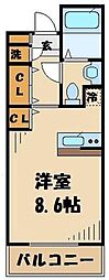 メゾン21 1Kの間取図画像
