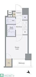 菱和パレス三軒茶屋壱番館 1Kの間取図画像