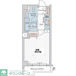 カスタリア三宿 1Kの間取図画像