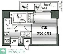 グランド・ガーラ渋谷 1Kの間取図画像