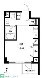 JMF-Residence世田谷三宿 ワンルームの間取図画像