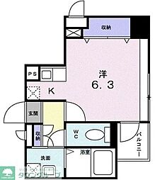 目黒いずみマンション 1Kの間取図画像