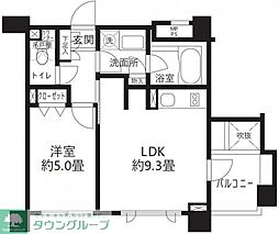 クリオ渋谷ラモード 1LDKの間取図画像