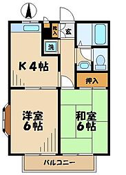 セレーナロカ 2DKの間取図画像