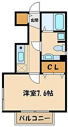 グリーンコート 1Kの間取図画像