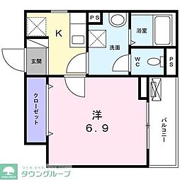 ラ・フォレスタ・コーワ 1Kの間取図画像