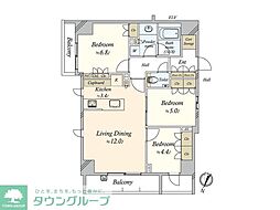 イノバス八雲 3LDKの間取図画像