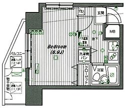 グランド・ガーラ渋谷 1Kの間取図画像