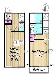 フルリール駒沢 1LDKの間取図画像