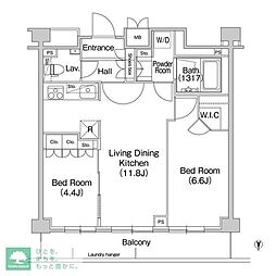 COMFORIA駒場 2LDKの間取図画像