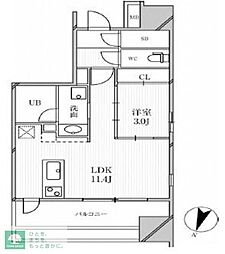 GRANPASEO明大前 1LDKの間取図画像