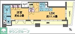 カスタリア若林公園 1LDKの間取図画像