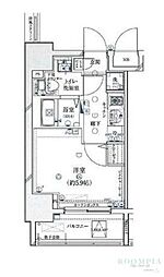 ル・リオン西早稲田 10階1Kの間取り