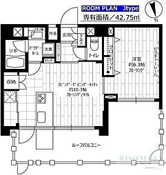 ステージグランデ上落合 5階1LDKの間取り