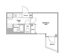 KDXレジデンス早稲田鶴巻 10階1Kの間取り