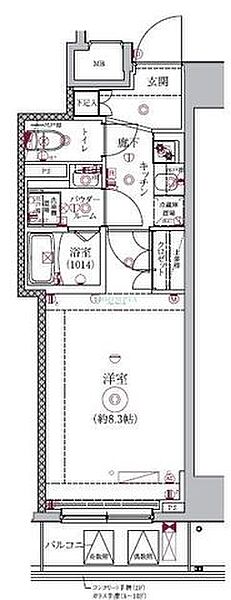 セジョリ新宿西落合 302｜東京都新宿区西落合４丁目(賃貸マンション1K・3階・25.54㎡)の写真 その2