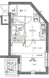 フォルトゥナ小石川 1Kの間取図画像