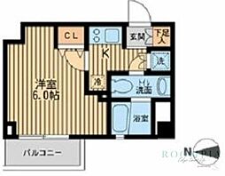 プライムアーバン中野上高田 1Kの間取図画像