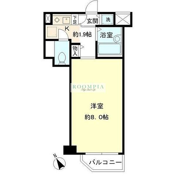 北辰ヒルズ早稲田 102｜東京都新宿区喜久井町(賃貸マンション1K・1階・22.73㎡)の写真 その2