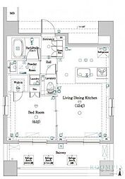 dips神楽坂 1LDKの間取図画像