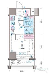 ガリシア新宿North2 1Kの間取図画像