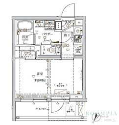 CRACIA新宿北 1Kの間取図画像