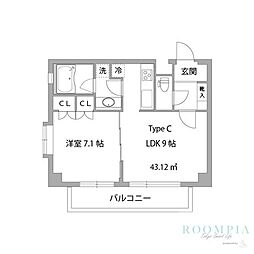 ガーデン中野 1LDKの間取図画像
