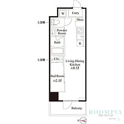 ハーモニーレジデンス東京武蔵関WESTSIDE 1LDKの間取図画像
