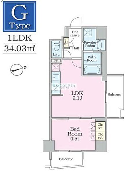 エプル 509｜東京都文京区関口１丁目(賃貸マンション1LDK・5階・34.03㎡)の写真 その2